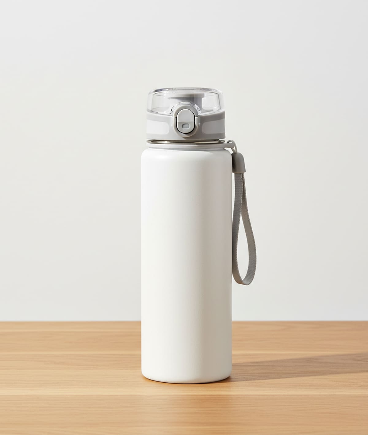 White Steel Shaker Bottle 700 ml with Bottom Opener - Image 3