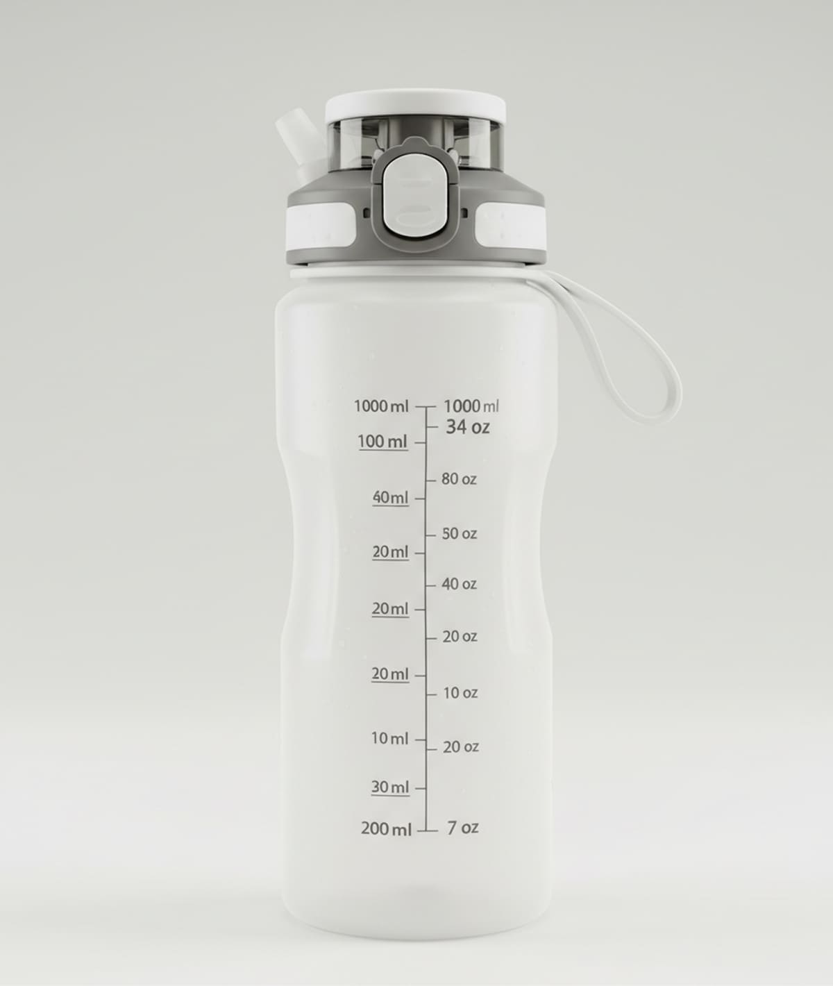 White Steel Shaker Bottle 700 ml with Bottom Opener - Image 4