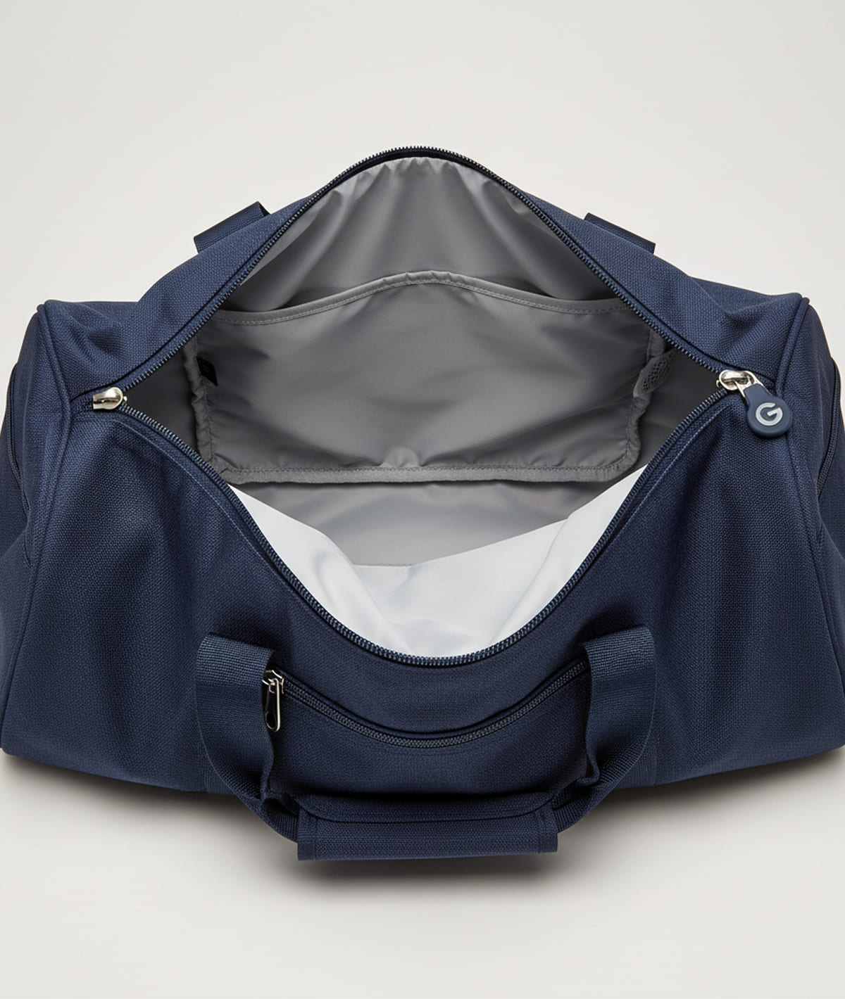 Unisex Blue Duffle Bag with Shoe Compartment - Image 4
