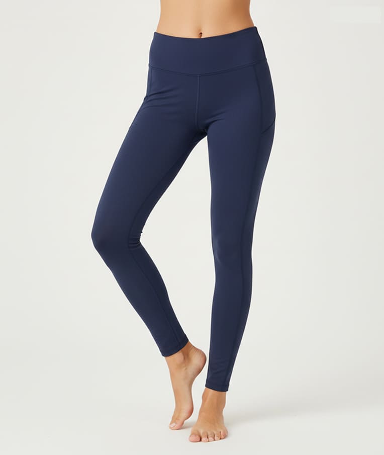 Women Solid Slim Navy Blue Pant