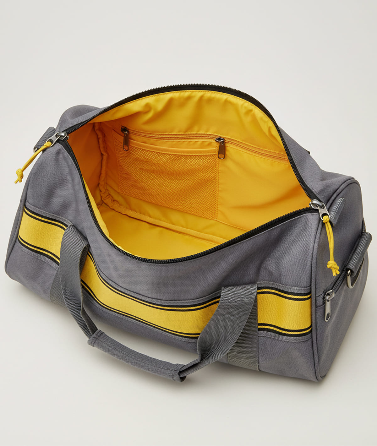 Unisex Grey Duffle Bag with Shoe Compartment - Image 3