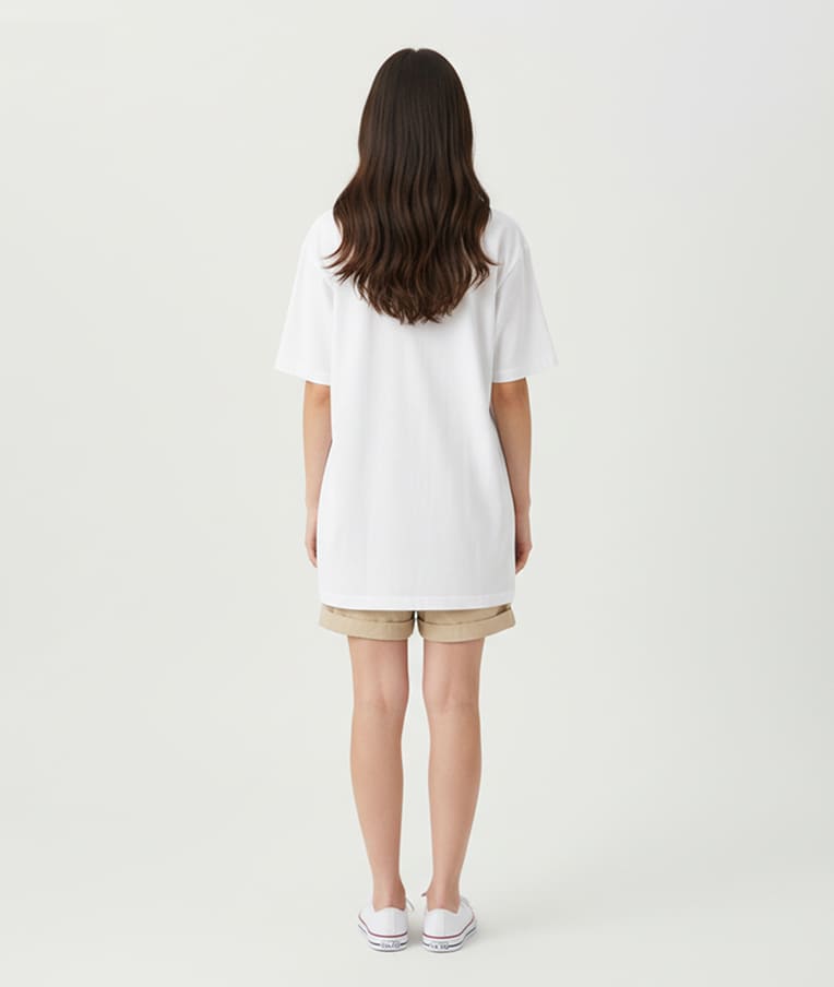Women Solid Regular Fit Shorts with White T-shirts - Image 3