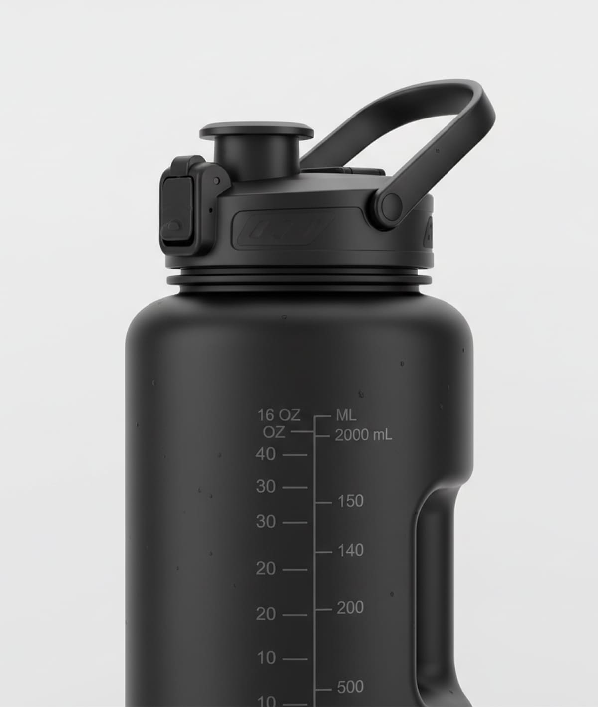 Black Steel Shaker Bottle 700 ml with Bottom Opener - Image 3