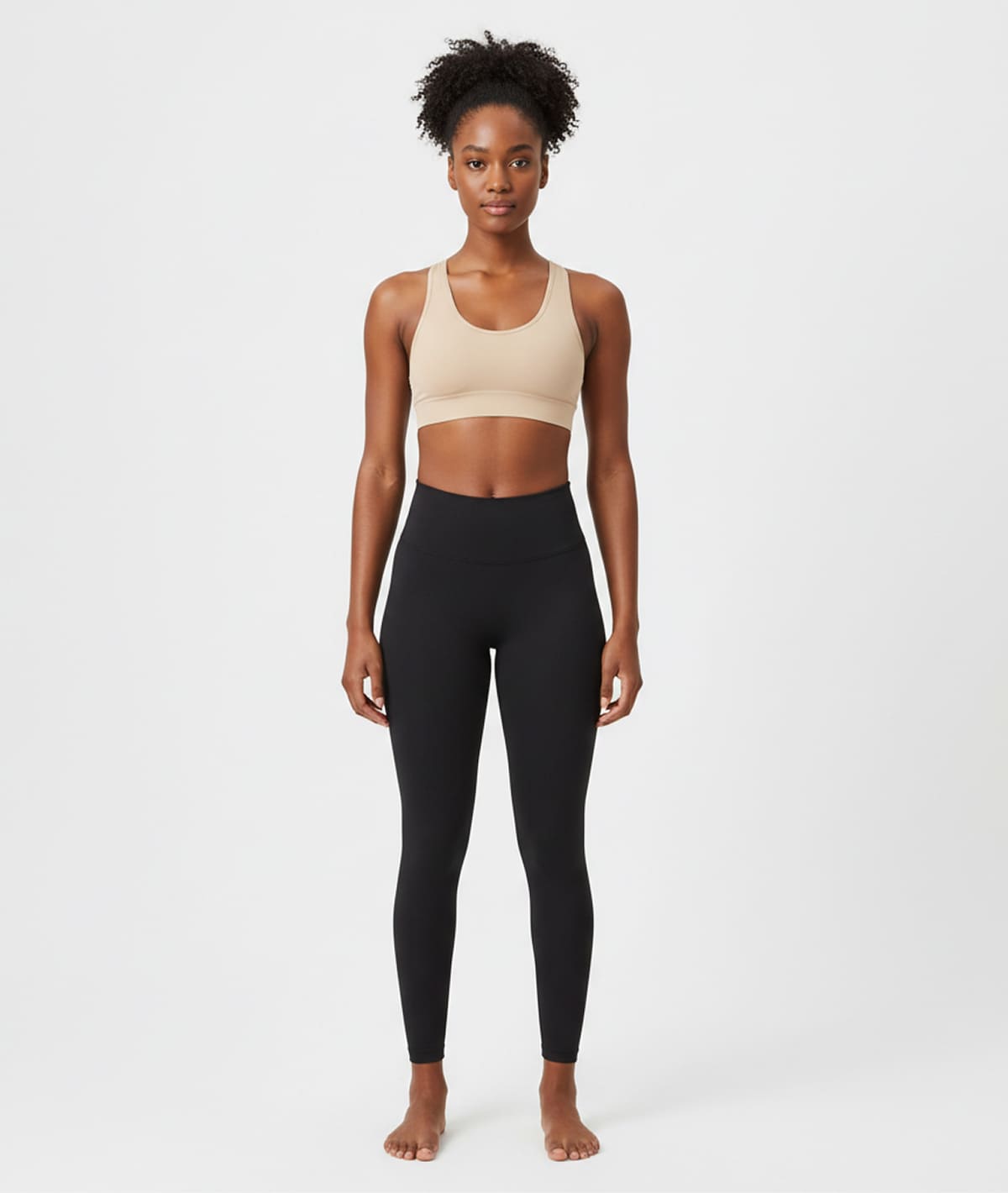 Rosalin Set-Beige Pant and Black Bra - Image 2
