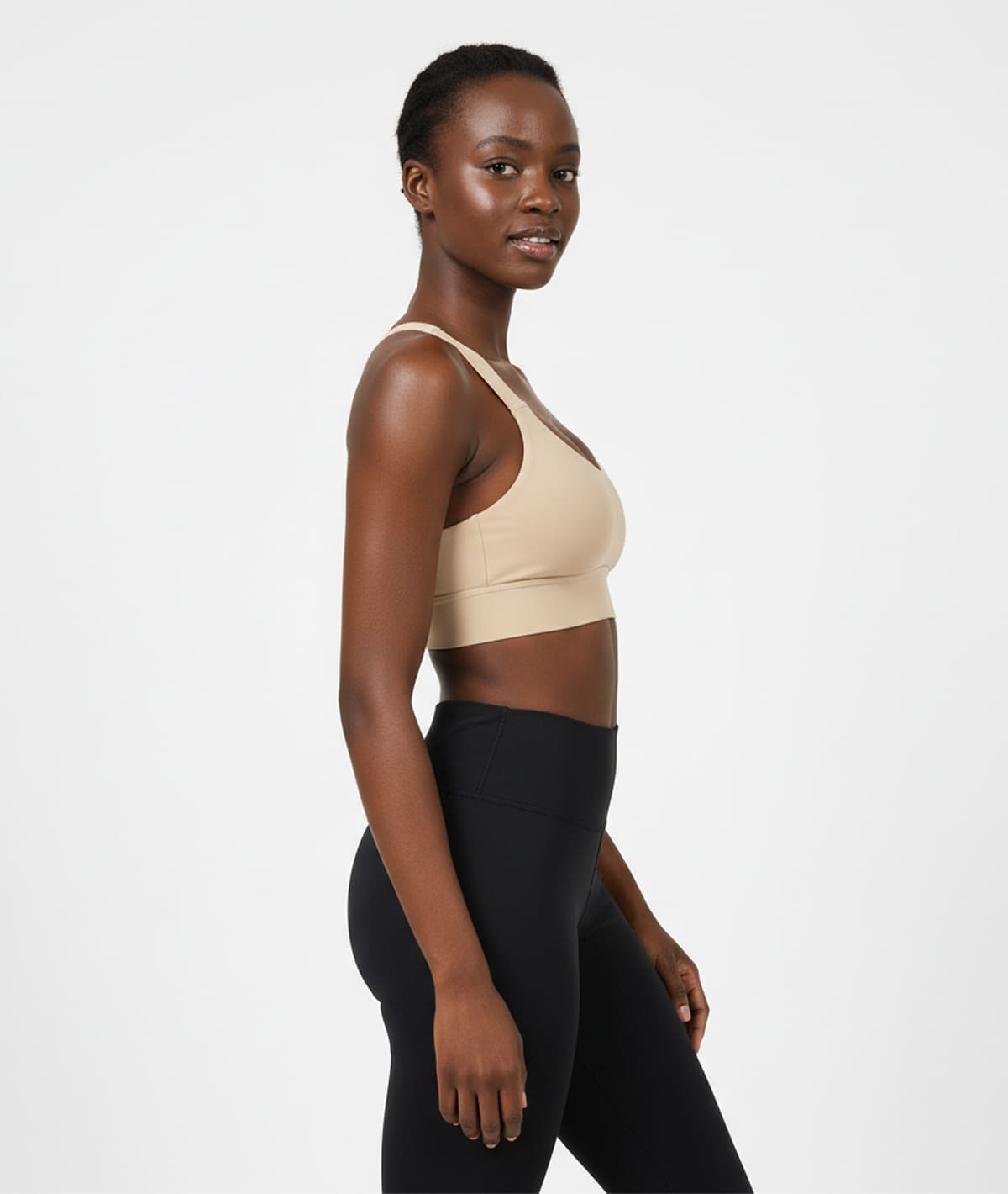 Rosalin Set-Beige Pant and Black Bra