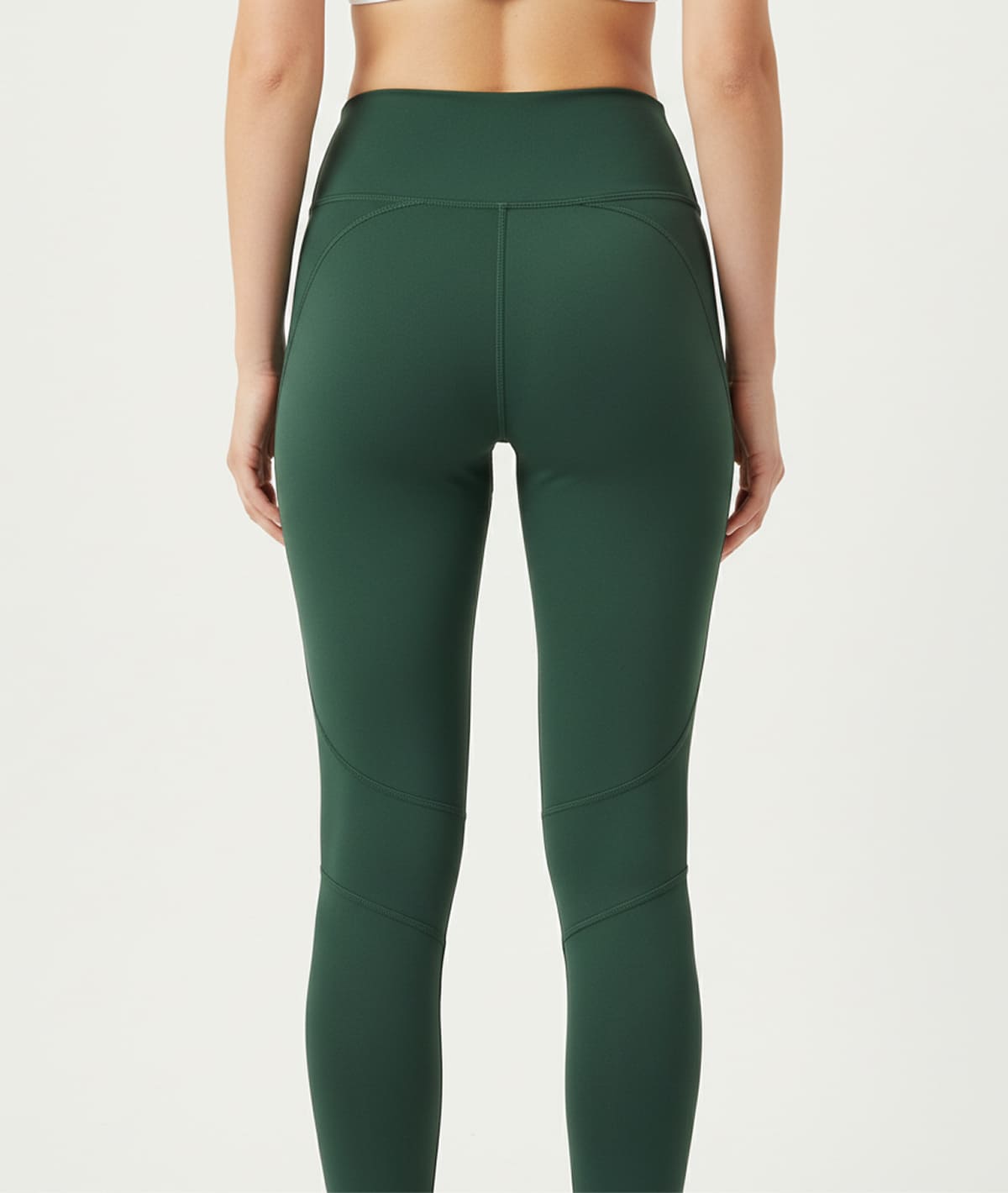 Women Solid Slim Green Legging Pant - Image 4