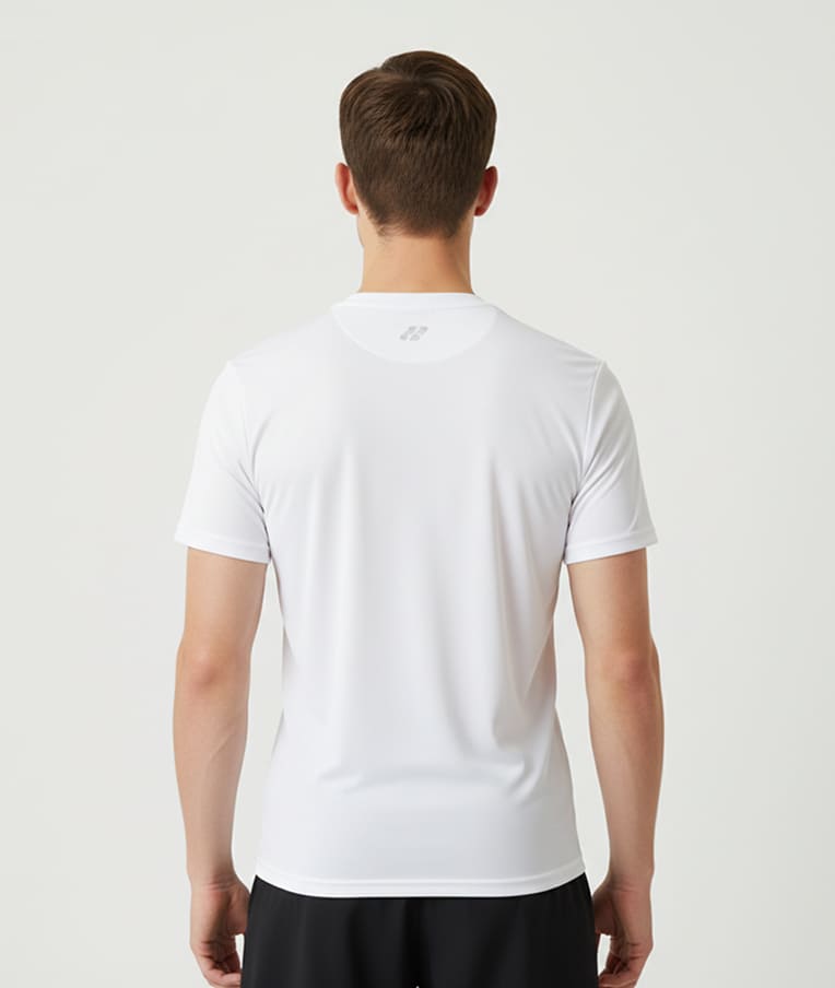 Men Plus Size Fit Crew-White - Image 3
