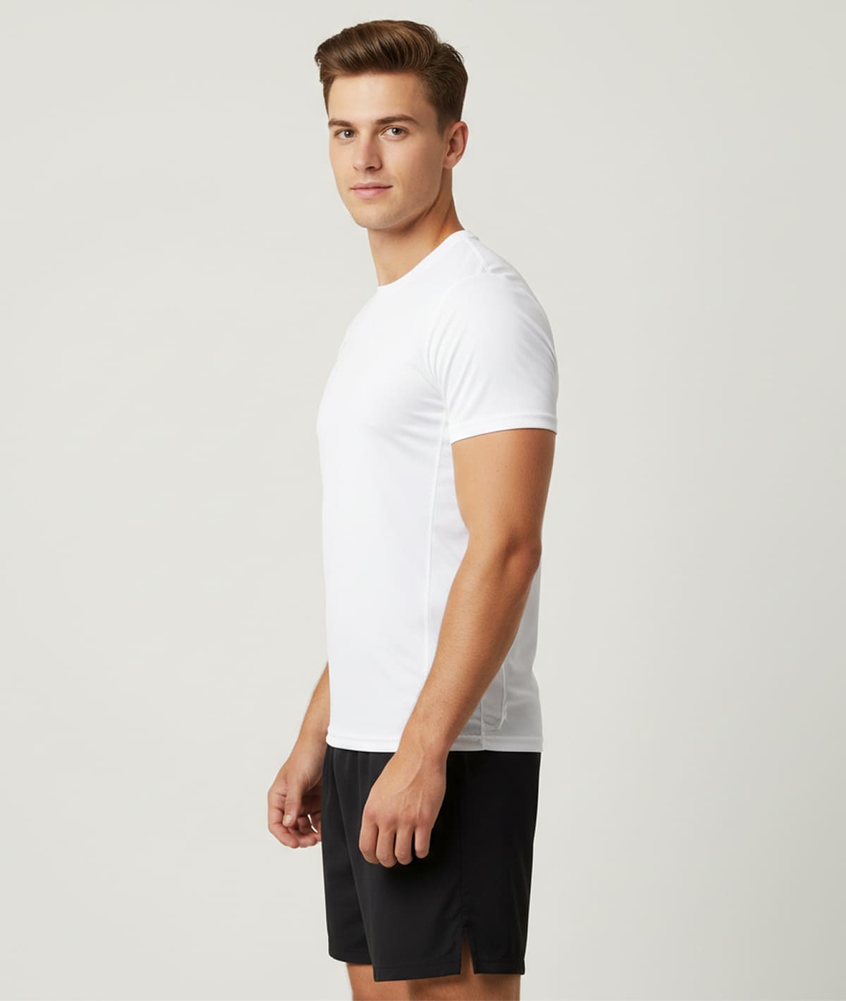 Men Plus Size Fit Crew-White - Image 2