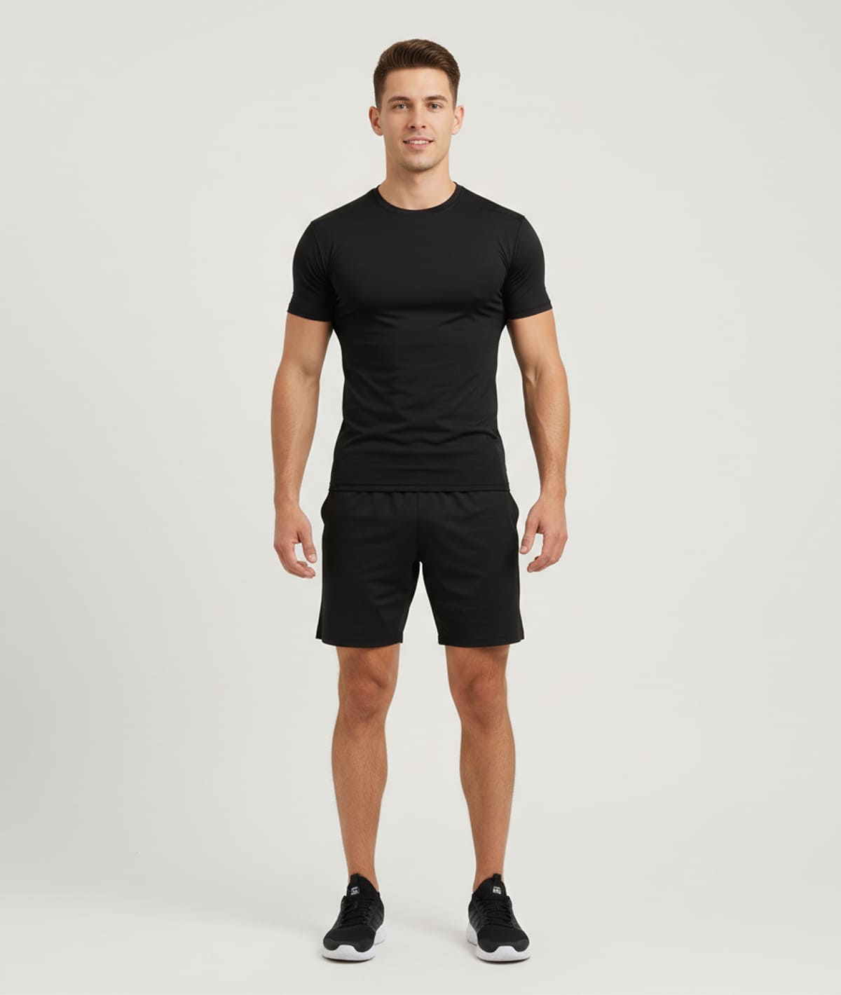 Men Plus Size Fit Crew-Black - Image 2