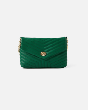 Quilted Chain Shoulder Bag Green